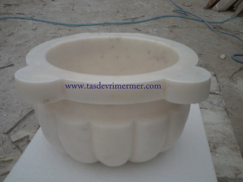 Mermer  Kurna Afyon Beyaz Kavun Dilimli